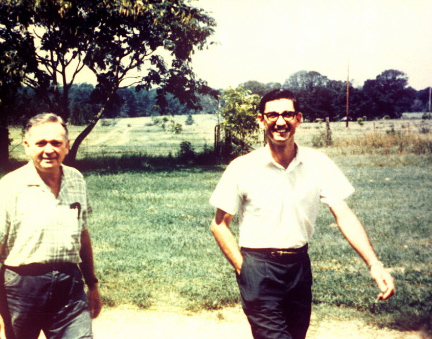 Clarence Jordan and Millard Fuller at Koinonia Farm.